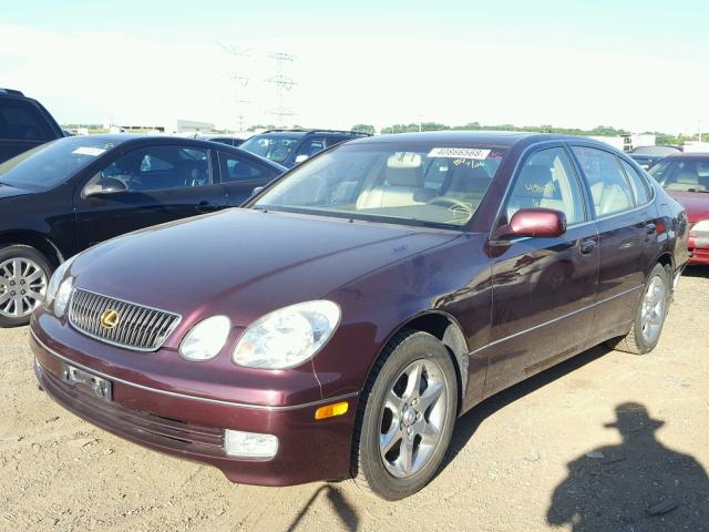 JT8BD69S830177791 - 2003 LEXUS GS 300 BURGUNDY photo 2