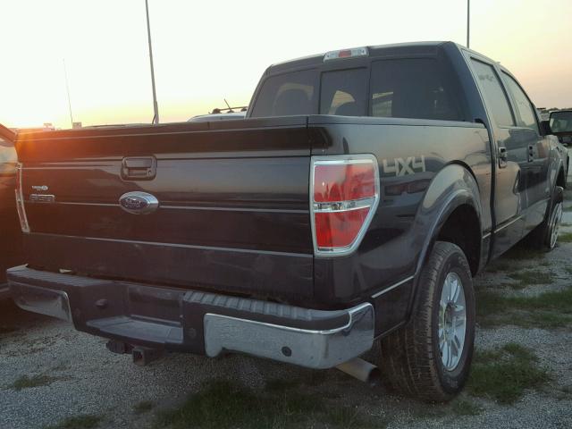 1FTFW1ET3EKE87496 - 2014 FORD F150 BLACK photo 4