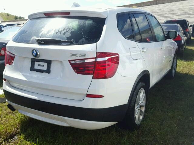 5UXWX9C59D0A24354 - 2013 BMW X3 XDRIVE2 WHITE photo 4