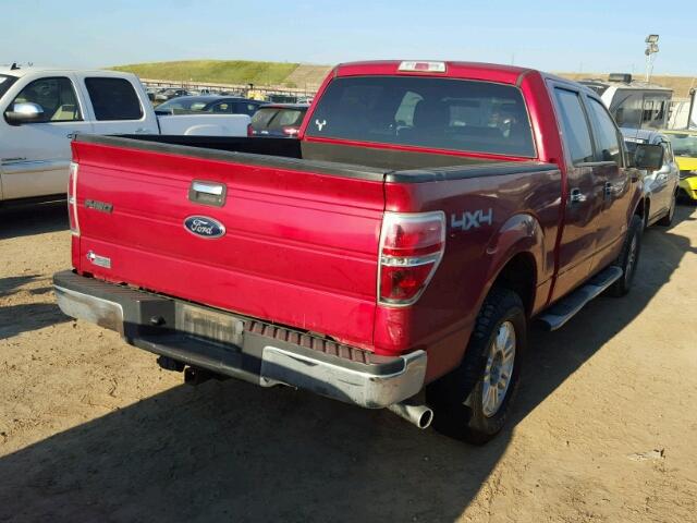 1FTFW1ET1CKD85580 - 2012 FORD F150 RED photo 4