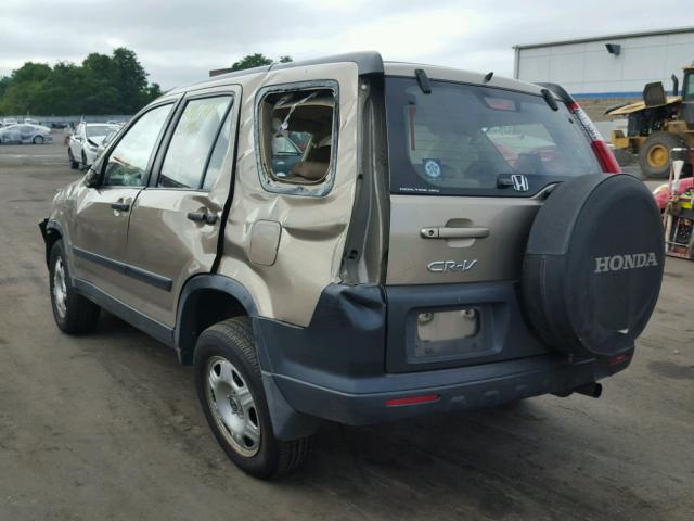 JHLRD785X6C027561 - 2006 HONDA CR-V LX TAN photo 3