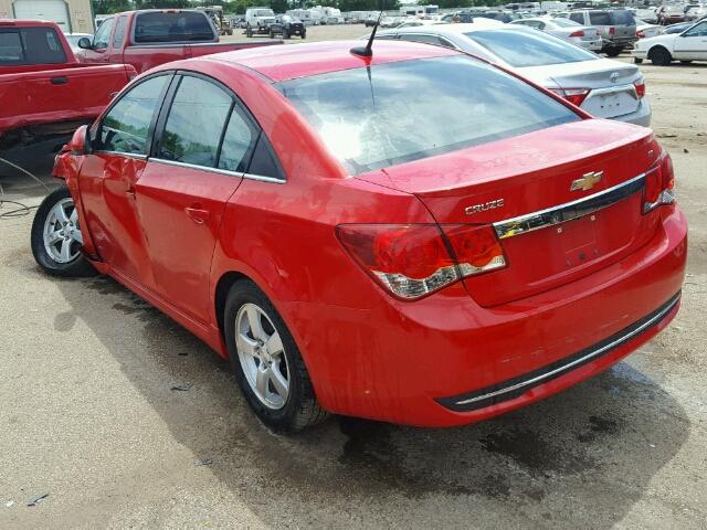 1G1PC5SB7E7117339 - 2014 CHEVROLET CRUZE LT RED photo 3