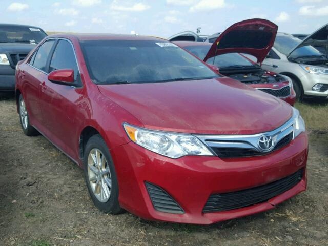 4T4BF1FK5CR262634 - 2012 TOYOTA CAMRY RED photo 1