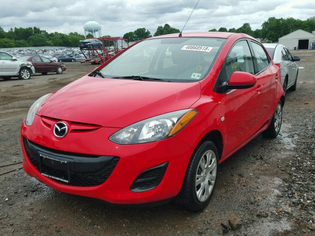 JM1DE1KY9E0174779 - 2014 MAZDA MAZDA2 SPO RED photo 2