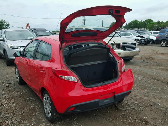 JM1DE1KY9E0174779 - 2014 MAZDA MAZDA2 SPO RED photo 3