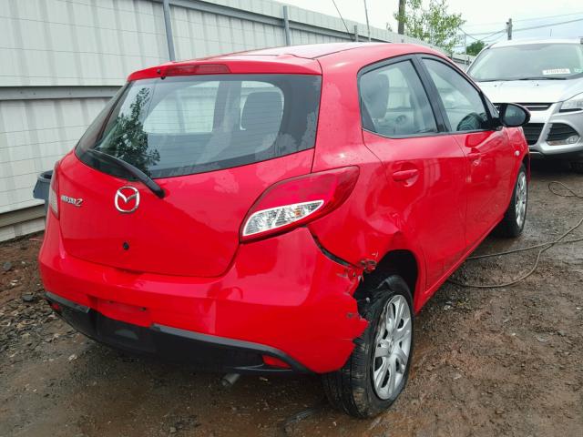 JM1DE1KY9E0174779 - 2014 MAZDA MAZDA2 SPO RED photo 4