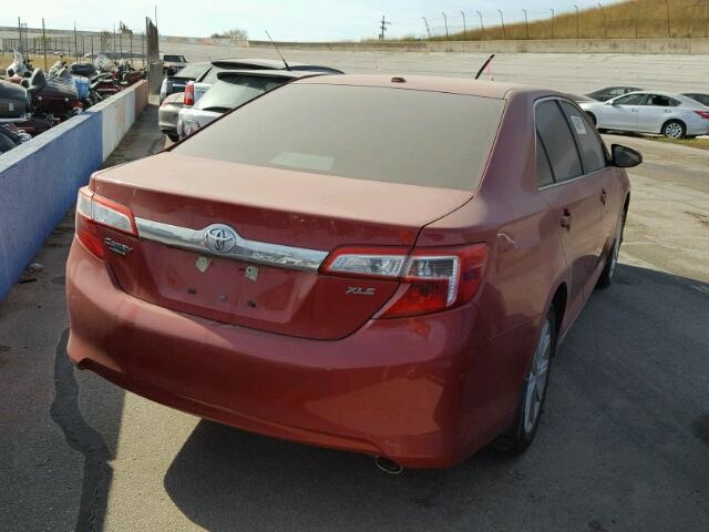 4T4BF1FK5ER353499 - 2014 TOYOTA CAMRY RED photo 4