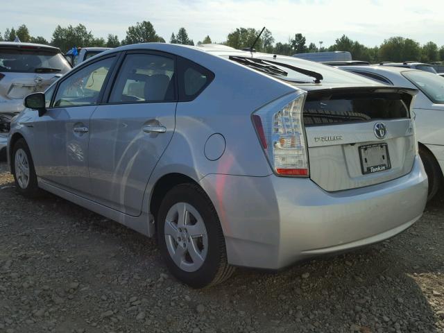 JTDKN3DU5A0188332 - 2010 TOYOTA PRIUS 银色 照片 3