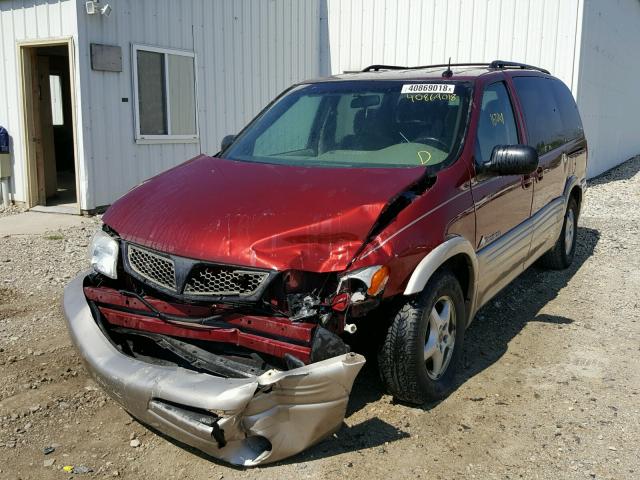 1GMDX03E73D157490 - 2003 PONTIAC MONTANA MAROON photo 2