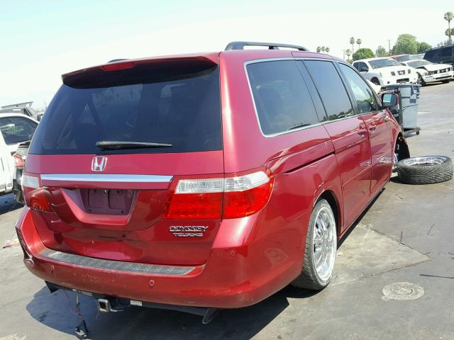 5FNRL38835B003705 - 2005 HONDA ODYSSEY TO RED photo 4