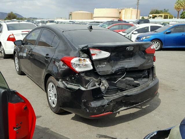 KNAFK4A63G5621421 - 2016 KIA FORTE LX BLACK photo 3