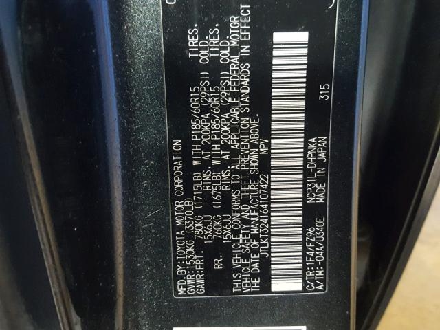 JTLKT324164107422 - 2006 TOYOTA SCION XB Grafit foto 10