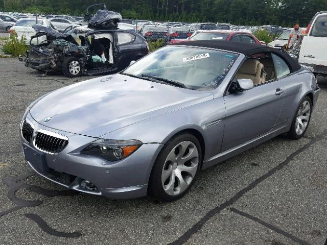 WBAEK73435B324415 - 2005 BMW 645 CI AUT SILVER photo 2