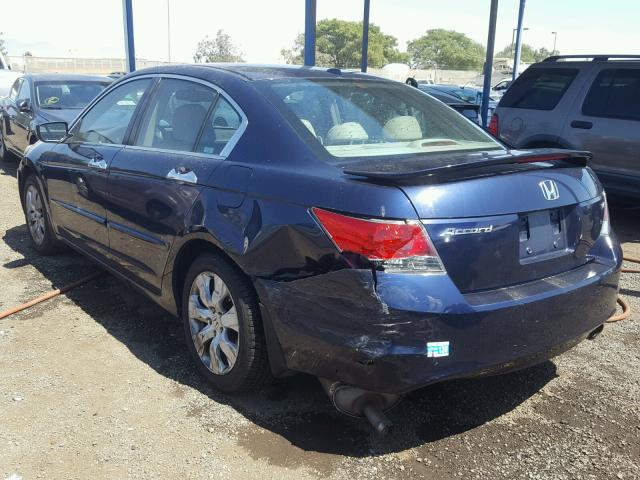 1HGCP368X8A063878 - 2008 HONDA ACCORD EXL BLUE photo 3