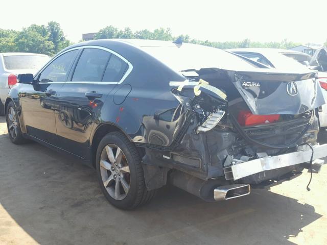 19UUA8F56CA009186 - 2012 ACURA TL BLACK photo 3