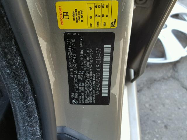 WBANV13509C154771 - 2009 BMW 528 XI BEIGE photo 10