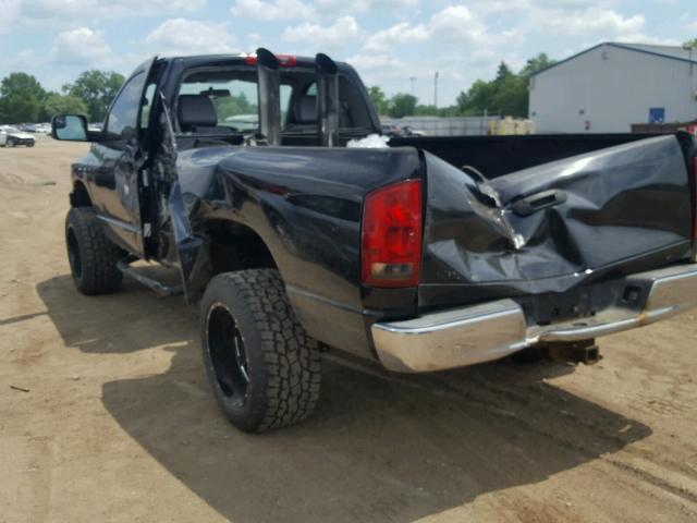 3D7KS26C06G248324 - 2006 DODGE RAM 2500 S BLACK photo 3