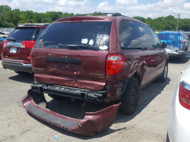 1C4GJ25B03B115983 - 2003 CHRYSLER VOYAGER MAROON photo 4