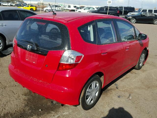 JHMGE8H22AC015439 - 2010 HONDA FIT RED photo 4