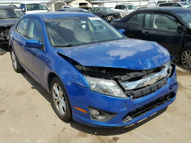 3FAHP0HA0CR299172 - 2012 FORD FUSION SE BLUE photo 1