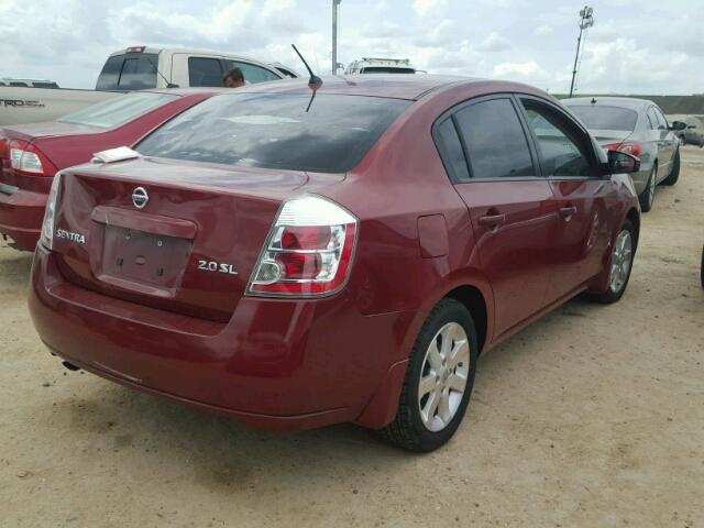 3N1AB61E77L604771 - 2007 NISSAN SENTRA BURGUNDY photo 4