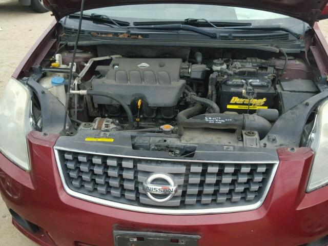 3N1AB61E77L604771 - 2007 NISSAN SENTRA BURGUNDY photo 7