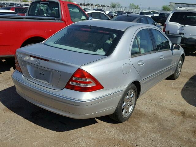 WDBRF61J71F054666 - 2001 MERCEDES-BENZ C 240 SILVER photo 4