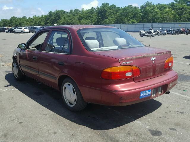 1Y1SK5280XZ422791 - 1999 CHEVROLET PRIZM RED photo 3