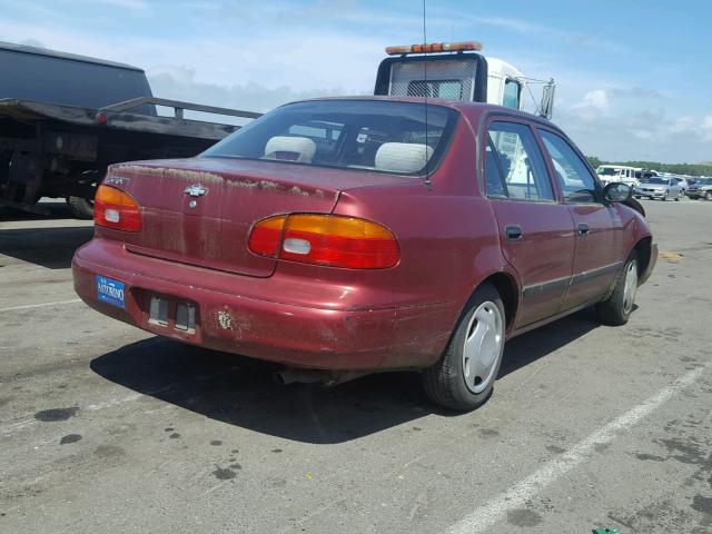 1Y1SK5280XZ422791 - 1999 CHEVROLET PRIZM RED photo 4