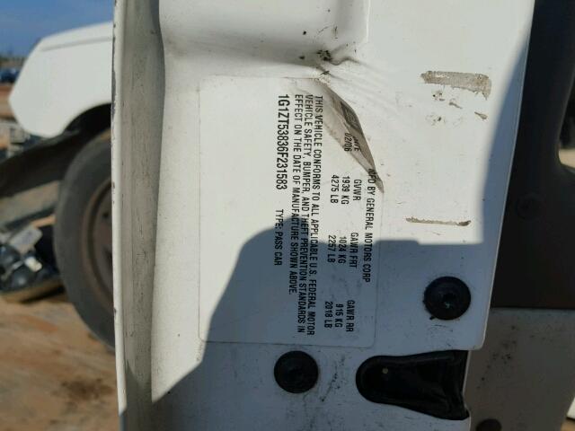 1G1ZT53836F231583 - 2006 CHEVROLET MALIBU WHITE photo 10