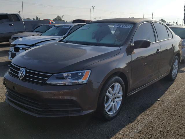 3VW1K7AJ0FM211152 - 2015 VOLKSWAGEN JETTA BASE 棕色 照片 2