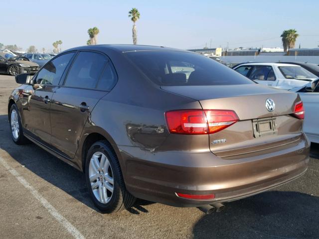 3VW1K7AJ0FM211152 - 2015 VOLKSWAGEN JETTA BASE 棕色 照片 3