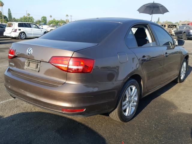 3VW1K7AJ0FM211152 - 2015 VOLKSWAGEN JETTA BASE 棕色 照片 4