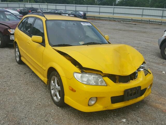 JM1BJ245421565646 - 2002 MAZDA PROTEGE PR YELLOW photo 1