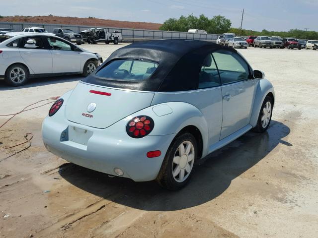3VWBM31Y14M343029 - 2004 VOLKSWAGEN NEW BEETLE ლურჯი ფოტო 4