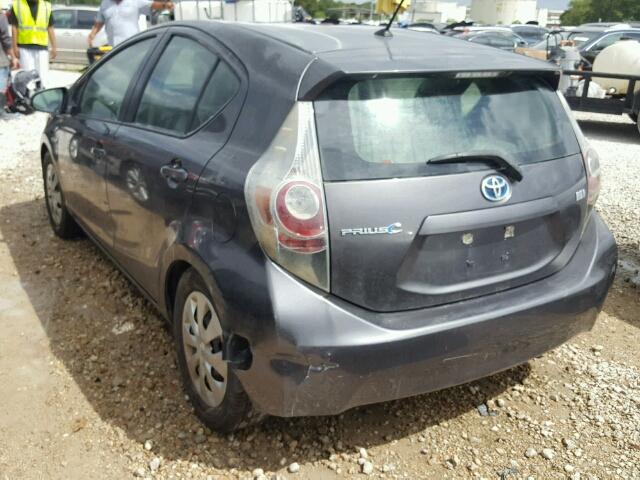 JTDKDTB31E1557796 - 2014 TOYOTA PRIUS C CHARCOAL photo 3