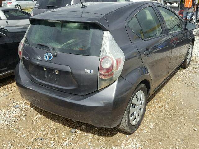 JTDKDTB31E1557796 - 2014 TOYOTA PRIUS C CHARCOAL photo 4