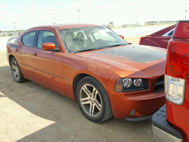 2B3KA53H66H203677 - 2006 DODGE CHARGER ORANGE photo 1