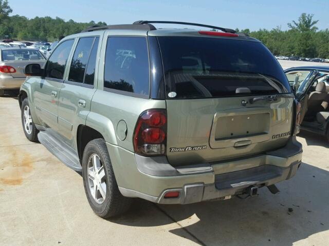 1GNDS13S442201318 - 2004 CHEVROLET TRAILBLAZE GREEN photo 3