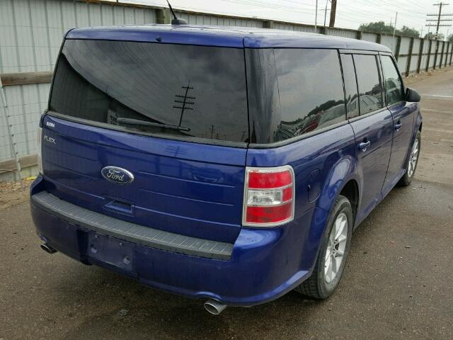 2FMGK5B82EBD17711 - 2014 FORD FLEX BLUE photo 4