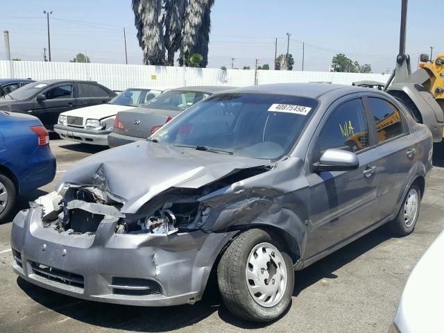 KL1TD56EX9B369359 - 2009 CHEVROLET AVEO LS GRAY photo 2