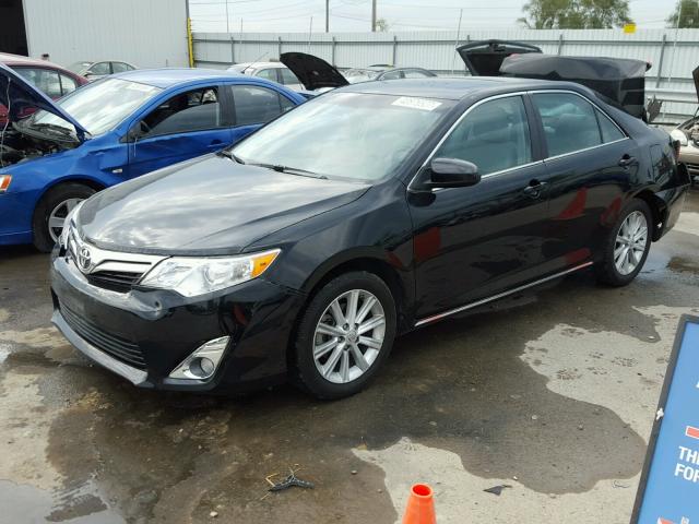 4T4BF1FKXDR274666 - 2013 TOYOTA CAMRY L BLACK photo 2