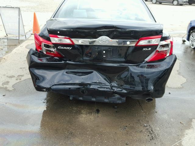 4T4BF1FKXDR274666 - 2013 TOYOTA CAMRY L BLACK photo 9