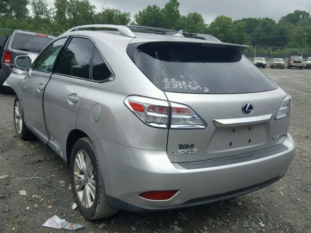 JTJBC1BA1A2025732 - 2010 LEXUS RX 450 SILVER photo 3