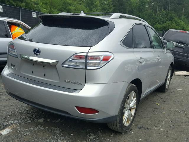 JTJBC1BA1A2025732 - 2010 LEXUS RX 450 SILVER photo 4