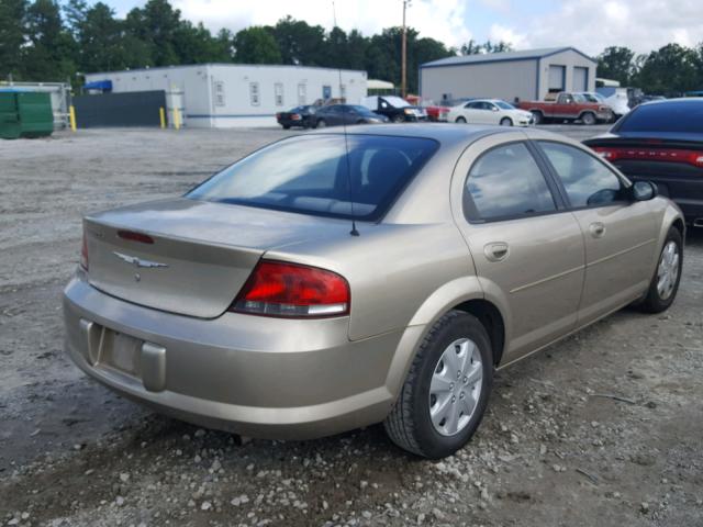 1C3EL46X84N388276 - 2004 CHRYSLER SEBRING LX TAN photo 4