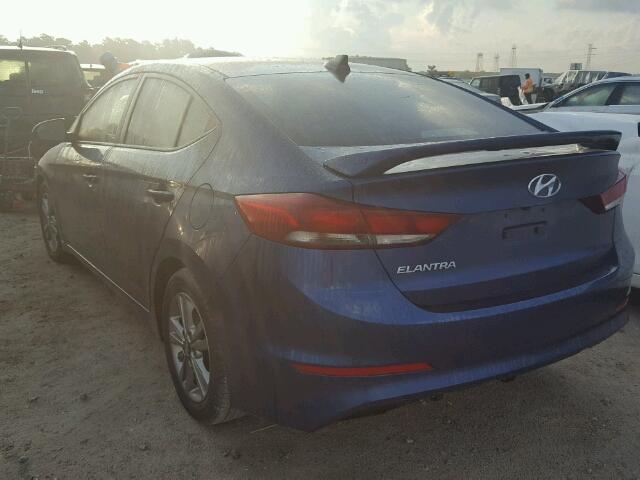 5NPD84LF2HH148621 - 2017 HYUNDAI ELANTRA BLUE photo 3