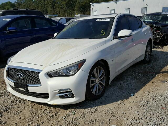 JN1BV7AR5EM685809 - 2014 INFINITI Q50 WHITE photo 2