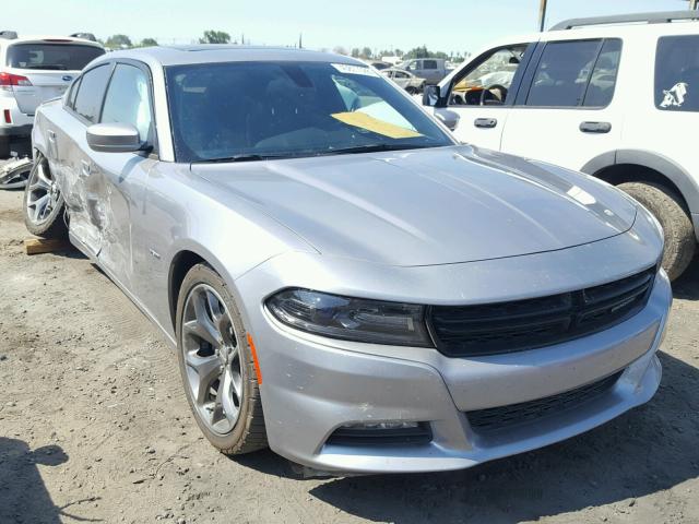 2C3CDXCT1FH871059 - 2015 DODGE CHARGER R/ SILVER photo 1
