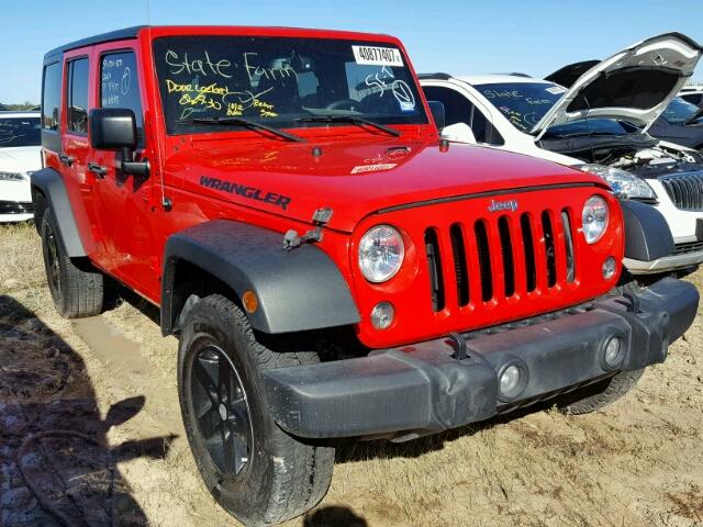 1C4BJWDG8FL642487 - 2015 JEEP WRANGLER U RED photo 1